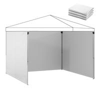 Outsunny Laterales Carpa Set de 3 Paredes para Carpa 3x3 m con Cremallera 300x200 cm Blanco Aosom España