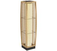 Outsunny Linterna de Jardín de Ratán Farola Solar Exterior con Luces LED Encendido y Apagado Automático Impermeable IP44 Arena