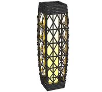 Outsunny Linterna de Jardín Farola Solar con Luces LED 20x20x68 cm Gris