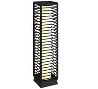 Outsunny Linterna Solar Exterior Resina Trenzada, Negro