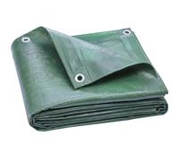 Outsunny Lona Impermeable Exterior 6x8 m, Toldo PE Resistente a Rasgaduras 90 g/m², Protección UV, con Ojales Reforzados para Leña, Muebles de Jardín, Invernaderos, Vehículos, Verde