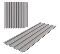 Outsunny Lote de 12 paneles de acero galvanizado Resistentes a las Inclemencias del Tiempo Gris claro dim de un panel 129x45 cm Aosom España