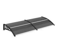 Outsunny Marquesina de Protección contra Sol y Lluvia 196x75x23 cm con Cubierta de Policarbonato para Puertas y Ventanas Negro