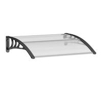 Outsunny Marquesina Exterior para Puerta y Ventana 75x100 cm contra Sol y Lluvia con Soporte de Aleación de Aluminio Transparente Aosom España