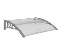 Outsunny Marquesina para Puertas y Ventanas 100x75 cm con Paneles de Policarbonato Barra de Aluminio Transparente Aosom España