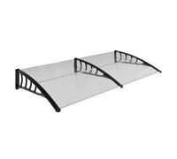 Outsunny Tejadillo de Protección 200x100 cm Marquesina Exterior para Puertas y Ventanas contra Sol y Lluvia con Soporte Transparente Aosom España