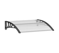 Outsunny marquesinas exterior para puertas y ventanas 75x100 cm tejadillo de protección contra sol y lluvia con soporte de aleación de aluminio transparente