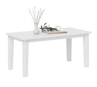Outsunny Mesa Baja de jardín para Exteriores, Mesa de jardín de HDPE para Todo Tipo de Clima, Mesa Rectangular para Exteriores con Tablero de Listones para Patio, balcón, 91 x 44 x 42 cm, Blanco