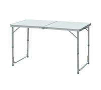 Outsunny mesa de camping plegable convertible en maleta altura regulable para picnic 120x60x54-70 cm con encimera de mdf marco de aluminio