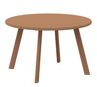 Outsunny Mesa de centro pequeña redonda, mesa auxiliar con patas antideslizantes, marco de metal, para jardín, Ø 70 x 42 cm, naranja