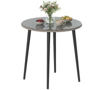 Outsunny Mesa de Comedor de Jardín Redonda Exterior 50 kg 80x80x74 cm Gris
