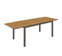 Outsunny Mesa de Comedor Exterior Extensible de 160-240 cm para 6-8 Personas Mesa de Jardín Rectangular para Terraza Marrón