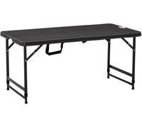 Outsunny Mesa de jardín 118x60x74 cm gris oscuro