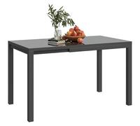 Outsunny Mesa de Jardín Extensible Ajustable 85-125 cm 70 kg Gris Oscuro