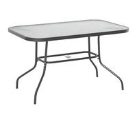Outsunny Mesa de Jardín Exterior Rectangular Metal 120x80x70 cm Gris Carbón