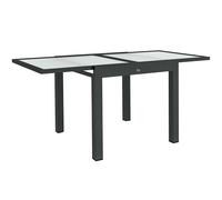Outsunny Mesa Extensible de Jardín Grande desplegadas 160x80x75 cm Aluminio Tablero de Vidrio Templado transparente Aosom España