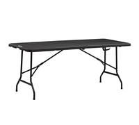Outsunny Mesa Plegable de Jardín Exterior 180x75,5x73 cm Gris Oscuro