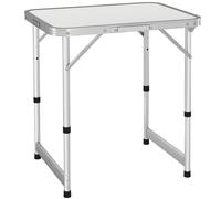 Outsunny Mesa Plegable de Picnic como una maleta para playa camping 60x45x64cm Aluminio Altura Ajustable Aosom España