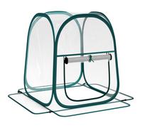 Outsunny Mini Invernadero Plegable Pop-up Invernadero de Exterior con Puerta Enrollable y Cubierta Transparente