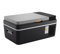 Outsunny Nevera con compresor 20L -20℃ a 20℃ Nevera eléctrica con control por app, luces LED, puerto USB, protección de batería