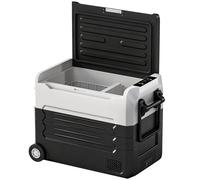 Outsunny Nevera con compresor 50L -20℃-20℃ Nevera eléctrica con control de temperatura de zona dual APP LED protección de batería asa plegable