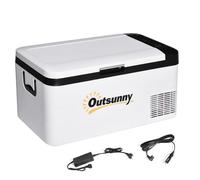 Outsunny Nevera Congelador Compresor 18l Hasta -20ºC Con Luz Led 58,5x33,5x29,2cm