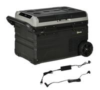 Outsunny Nevera Portátil 40L Nevera para Coche CC 12V/24V hasta -20℃ con Pantalla LED Táctil 71,1x46x44 cm Negro Aosom España