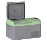 Outsunny nevera portátil eléctrica 17,4l refrigerador de coche 12/24/220v con compresor luz led pantalla digital modos eco y max de -20℃ a +20 ℃ puerto usb para hogar camping viajes automóvil