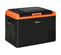 Outsunny nevera portátil eléctrica 40l refrigerador de coche 12v/24v hasta -20℃ mini frigorífico con compresor pantalla led táctil para hogar camping viajes automóvil 58,7x36,5x43,8 cm negro