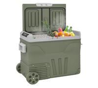 Outsunny Nevera Portátil Eléctrica 45L 12v/24v Con Compresor Pantalla LED Verde