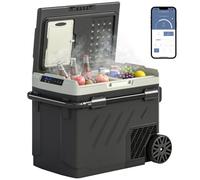 Outsunny Nevera Portátil Eléctrica 49l 12/24/240v Con Compresor Doble Zona Negro