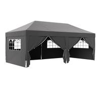 Outsunny Pabellón aprox. 6x3m estable resistente al invierno pop-up pabellón plegable con ventana puerta con cremallera paneles laterales protección UV