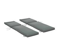 Outsunny Pack 2 Cojines para Tumbona 196x55x8 cm Colchonetas para Tumbona Acolchadas de Jardín Terraza Patio Gris Aosom España