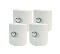 Outsunny pack de 4 pesos para carpas plegables soportes rellenables con 8,7 kg de agua o 12 kg de arena pesos para cenador con perillas de fijación ø21,5/24x25,5 cm blanco