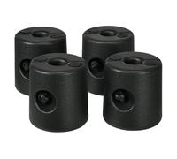 Outsunny pack de 4 pesos para carpas plegables soportes rellenables con 8,7 kg de agua o 12 kg de arena pesos para cenador con perillas de fijación ø21,5/24x25,5 cm negro 240000 cm