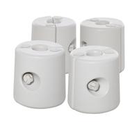 Outsunny Pack de 4 Pesos para Carpas Plegables Soportes Rellenables con 9 kg de Agua Ø22/24x25 cm Blanco Aosom España