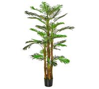 Outsunny Palmera Artificial H.1,85 m Árbol Artificial Tronco Ramas Musgo Hojas Gran realismo Maceta Incluida