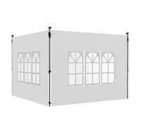Outsunny - Panel de Pared Lateral para cenador (295 x 195 cm, 2 Unidades), Color Blanco