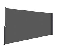 Outsunny Pantalla lateral retráctil 3x1,40 m alu. poliéster anti-UV de alta densidad 180 g/m² Gris oscuro Aosom España