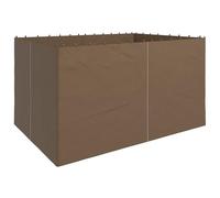 Outsunny Paquete 4 Cortinas Repuesto Gazebo 3x4m Marrón Oscuro
