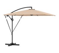 Outsunny Parasol de Jardín Descentrado 2.5x2.5 m con Manivela, Inclinable y Giratorio con Funda, Caqui Aosom España