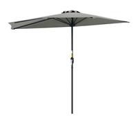 Outsunny Parasol de Pared Media Luna Salvaespacio con Apertura por Manivela, 2.7x2.4 m, Gris Claro Aosom España