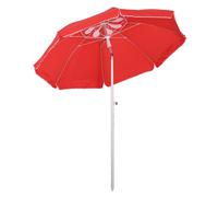 Outsunny Parasol de playa parasol inclinable octogonal 180 cm tela de poliéster de alta densidad anti-UV altura ajustable poste Aosom España