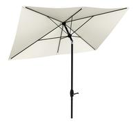 Outsunny Parasol de Terraza Exterior 296x197 cm con Ángulo Ajustable Mástil de Aluminio y Protección UV 50+ Beige