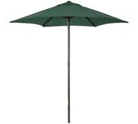 Outsunny Parasol Mástil Aluminio Ø2x2 m Techo Ventilación Poste Desmontable Verde Aosom España