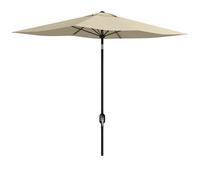 Outsunny Parasol rectangular inclinable 2x3 m con manivela tela de poliéster impermeabilizada de alta densidad 180 g/m² crema Aosom España