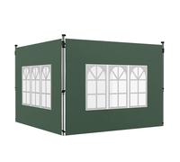 Outsunny Paredes Laterales para Carpa de 3 x 3 / 3 x 4 m 2 Paneles de Tela Oxford de 295x195 cm con Ventana para Fiestas Verde