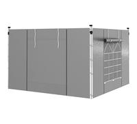 Outsunny Paredes Laterales para Carpas de 2 Paneles 300x200 cm con Ventana Gris Gris claro