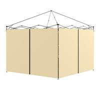 Outsunny Parois latérales de Rechange Barnum paneles laterales para cenador 3 x 3 o 3 x 6 m 2 piezas beige