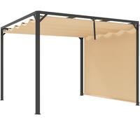 Outsunny Pérgola 300x300x227 cm caqui